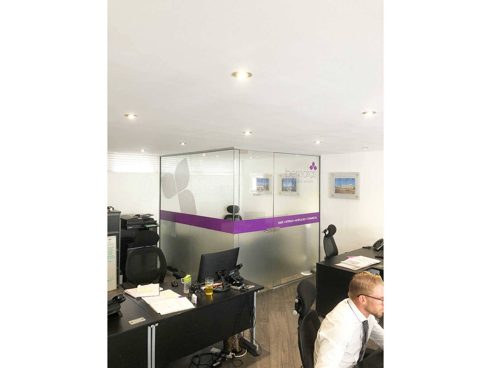 Glass Partitions at Bernards Estate Agents Ltd (Southsea, Hampshire