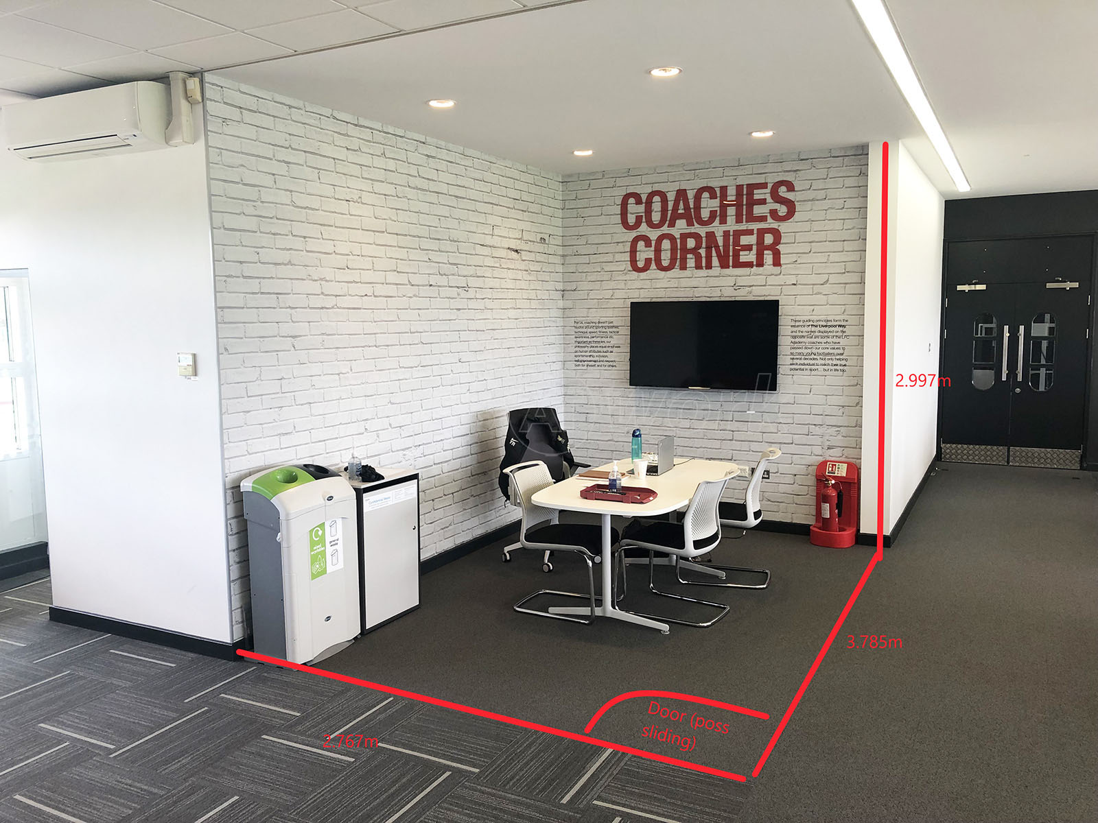 Glass Partitions at Liverpool Football Club Liverpool Merseyside Frameless Glass Corner Office