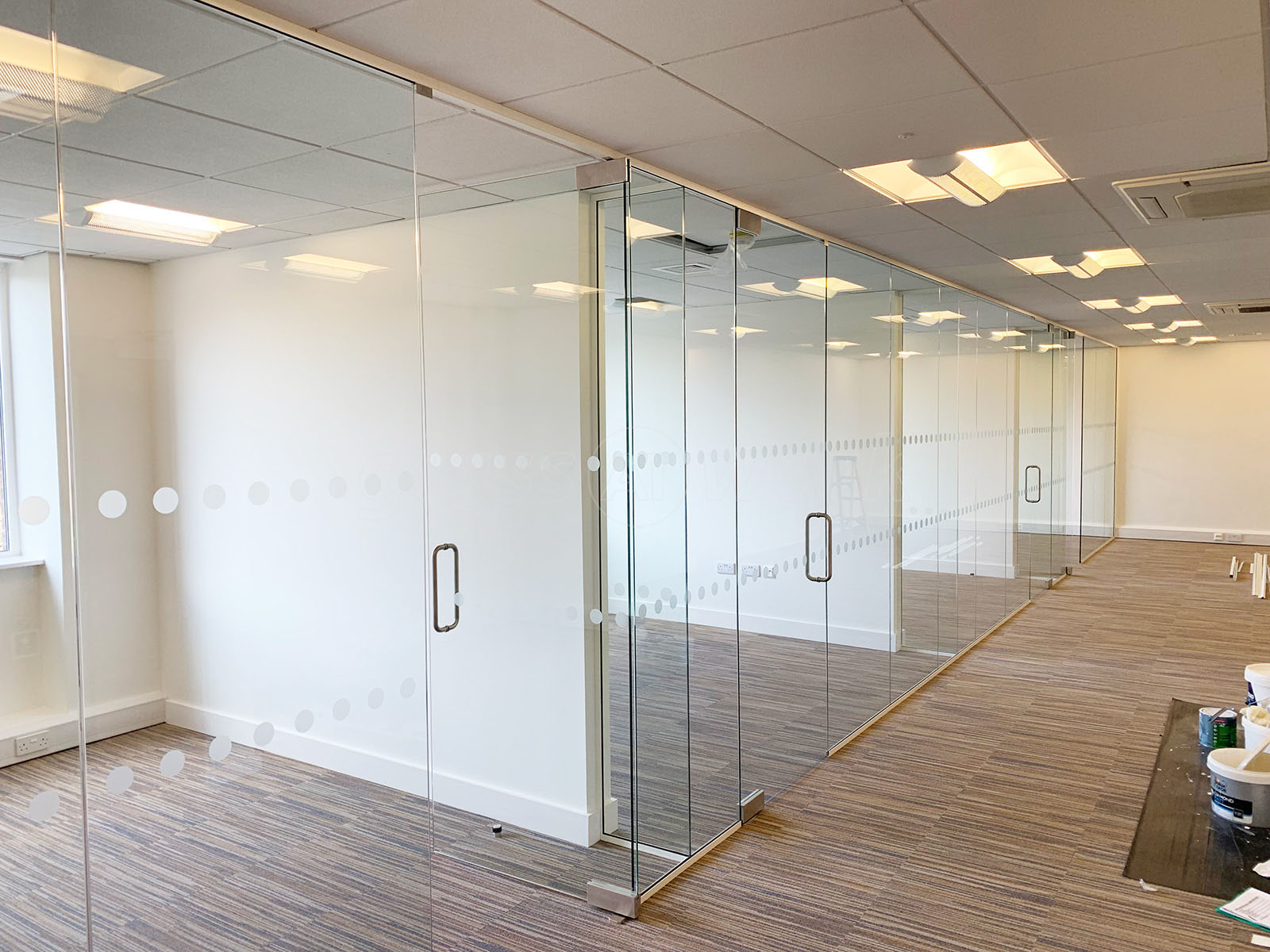 Glass Partitions At Acorn Commercial Interiors Southfields