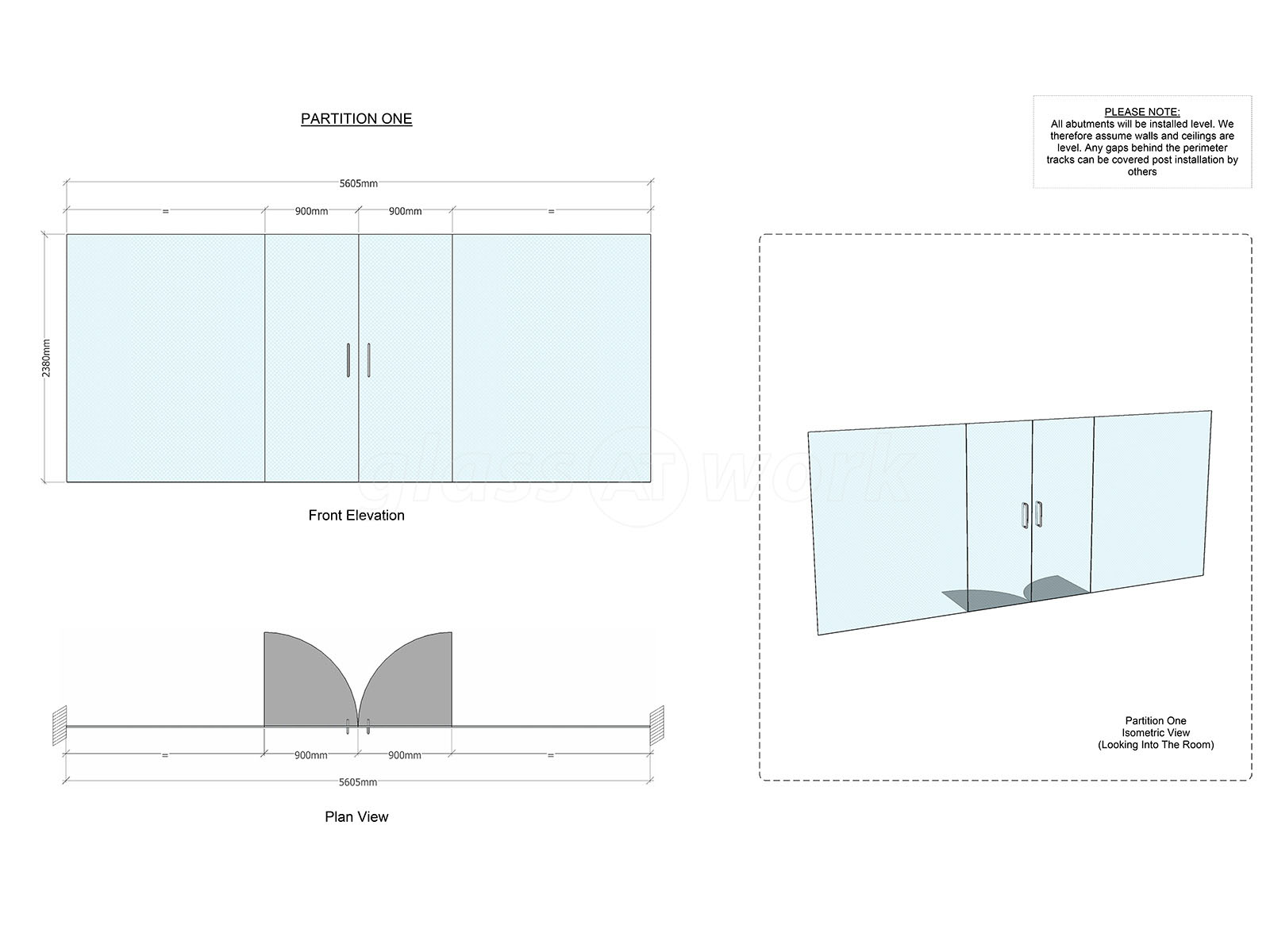 Glass Partitioning At B Tech International Ltd Daventry Frameless B Tech International Ltd Daventry Northamptonshire Frameless Glass Double Doors