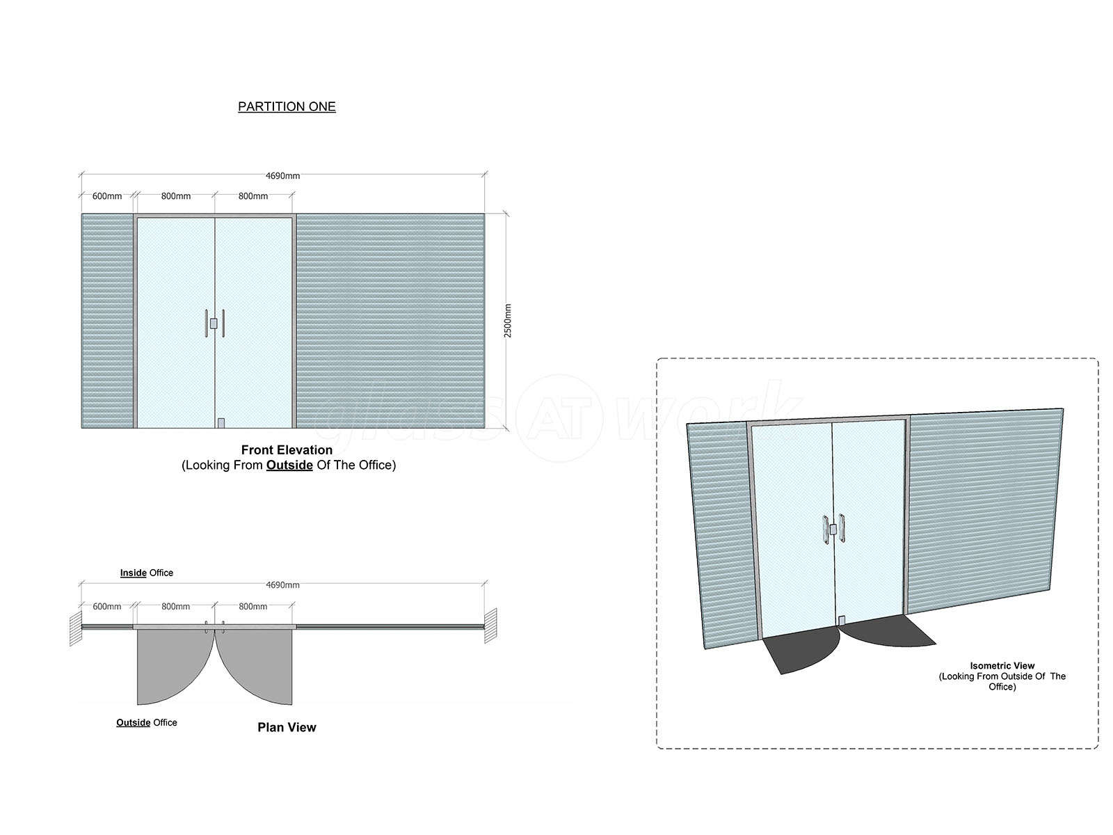 Glass Partitioning At The Coign Church Woking Surrey Double The Coign Church Woking Surrey Double Glazed Screen With Integral Blinds And
