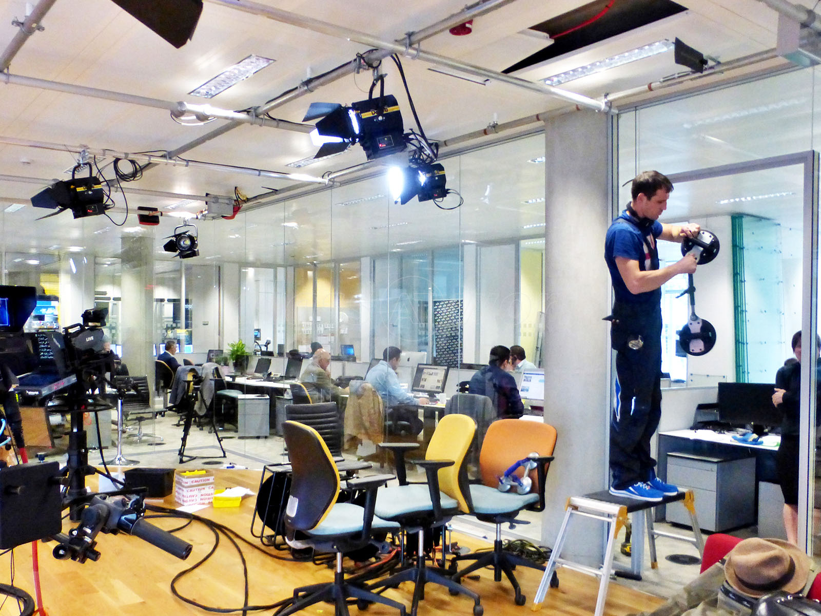 Glass Partitioning at Chiswick Park Studios (Chiswick, London): Double ...