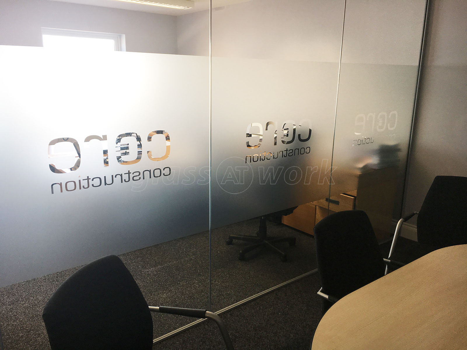 Glass Partitioning at Core Construction (Whitham, Essex) Office Partitions