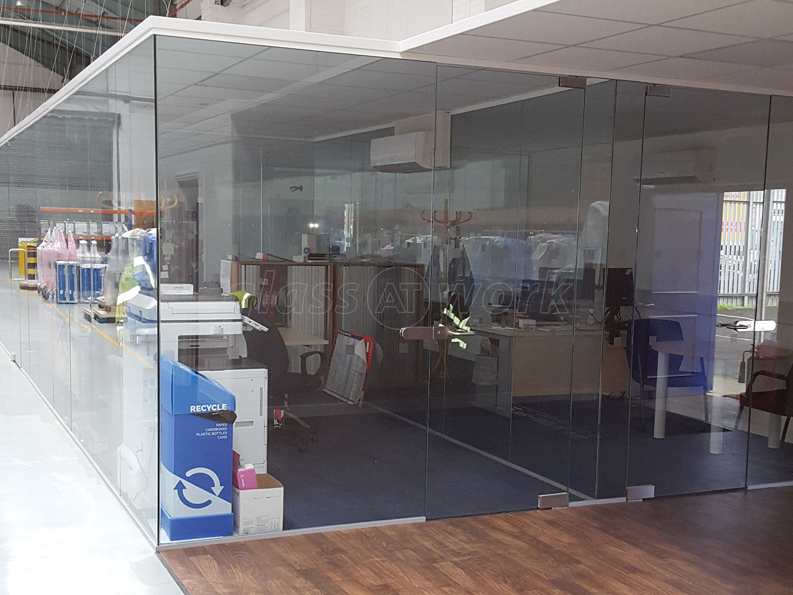 Glass Partitioning at SACR (Ashford, Kent) Warehouse Glass