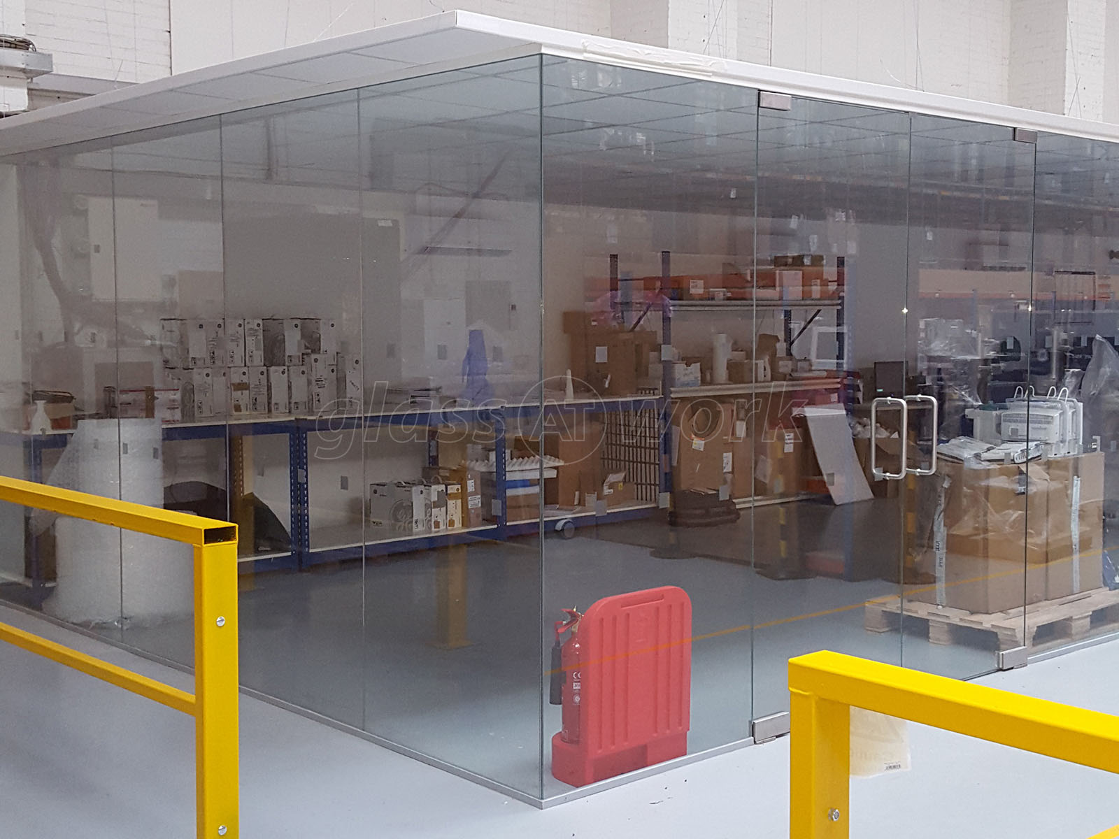 Glass Partitioning at SACR (Ashford, Kent) Warehouse Glass