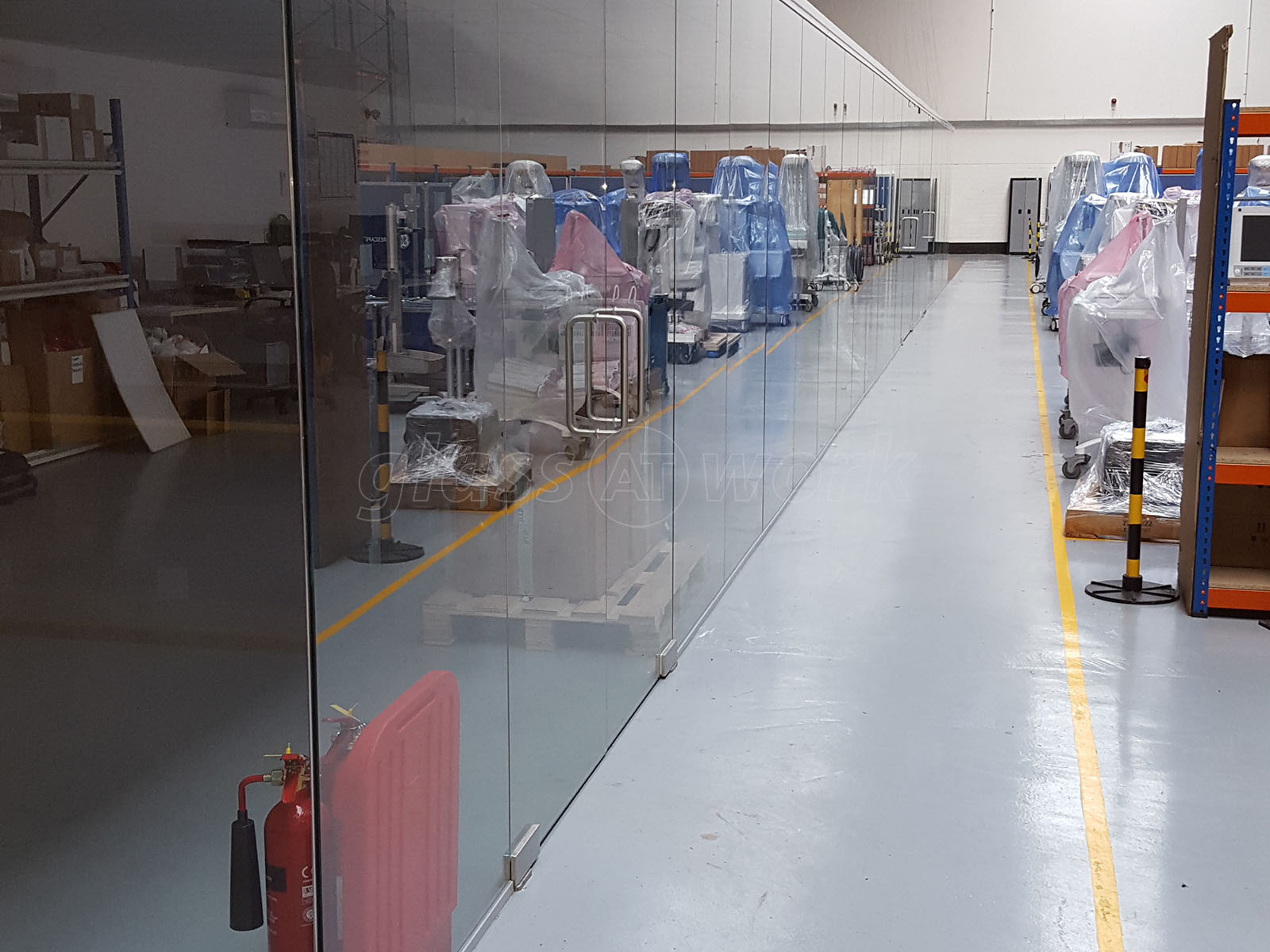 Glass Partitioning at SACR (Ashford, Kent) Warehouse Glass