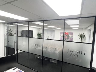 Twenty Two Family Office (Chipping Norton, Oxfordshire): T-Bar Black Framed Glass Meeting Room
