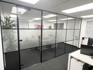Twenty Two Family Office (Chipping Norton, Oxfordshire): T-Bar Black Framed Glass Meeting Room