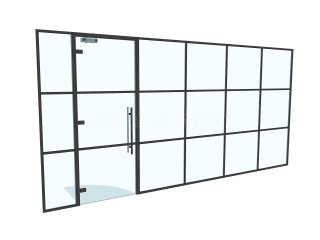 Twenty Two Family Office (Chipping Norton, Oxfordshire): T-Bar Black Framed Glass Meeting Room