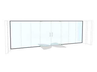 3DCM Ltd (Chichester, West Sussex): Toughened Glass Partition With Double Doors