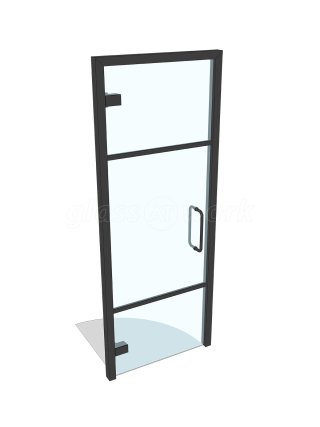 9stories Interior Design (Sevenoaks, Kent): T-Bar Black Framed Glass Corner Room with Half Height Wall