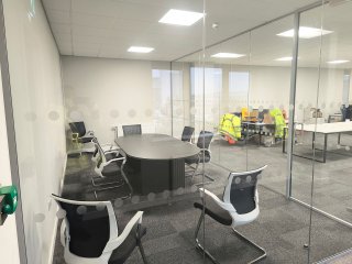 A Plus International Express Parcels (Leicester, Leicestershire): Office Glass Corner Room