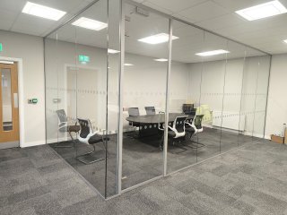 A Plus International Express Parcels (Leicester, Leicestershire): Office Glass Corner Room
