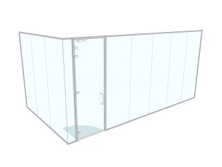 A Plus International Express Parcels (Leicester, Leicestershire): Office Glass Corner Room