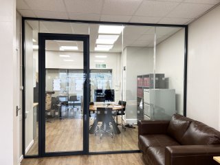 AM Solicitors (Royal Docks, London): Double Glazed Acoustic Glass Office Front