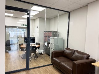 AM Solicitors (Royal Docks, London): Double Glazed Acoustic Glass Office Front