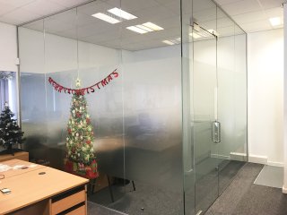 Allgas1 Ltd (Rotherham, South Yorkshire): Glazed Corner Office With Frameless Glass Door