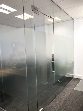 Allgas1 Ltd (Rotherham, South Yorkshire): Glazed Corner Office With Frameless Glass Door