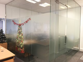 Allgas1 Ltd (Rotherham, South Yorkshire): Glazed Corner Office With Frameless Glass Door