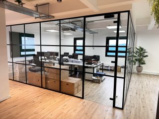 Arc Group London (Edmonton, London): Mixed T-Bar and Frameless Glass Partitions