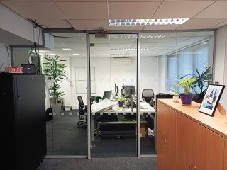 Atrium Consulting (Staines-upon-Thames, Surrey): Glass Office Partition Wall and Door