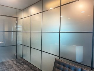 Beetham (Liverpool, Merseyside): T-Bar Aluminium Black Framed Glass Walls and Doors