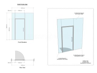 Bengeworth Academy (Evesham, Worcestershire): School Acoustic Glass Partition and Framed Glass Door