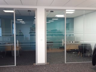 Big Style Fashions (Ellesmere Port, Cheshire): Glazed Frameless Glass Office Cubicles