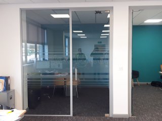 Big Style Fashions (Ellesmere Port, Cheshire): Glazed Frameless Glass Office Cubicles