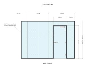 Bla Translation (BroLlangefni, Sir Ynys Mon): Toughened Glass Office Partition - Fully Installed