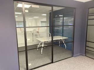 Bladeroom Group (Cheltenham, Gloucestershire): Office T-Bar Black Framed Glass Walls and Doors