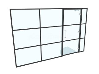 Bladeroom Group (Cheltenham, Gloucestershire): Office T-Bar Black Framed Glass Walls and Doors