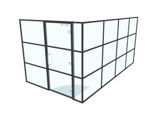 Bladeroom Group (Cheltenham, Gloucestershire): Office T-Bar Black Framed Glass Walls and Doors