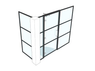 Bladeroom Group (Cheltenham, Gloucestershire): Office T-Bar Black Framed Glass Walls and Doors