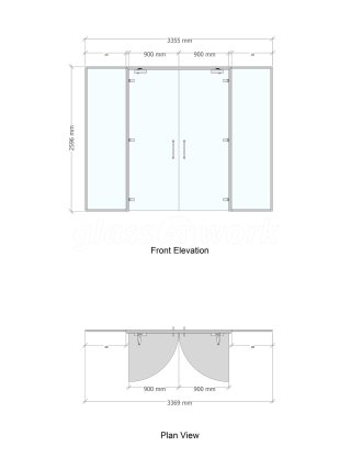 COYS Construction (Greenford, London): Office Glass Double Doors with Side Panels