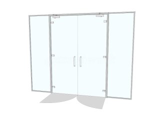 COYS Construction (Greenford, London): Office Glass Double Doors with Side Panels