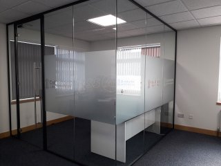 Caledonian Lift Services (Hamilton, Scotland): Glass Partition Corner Room