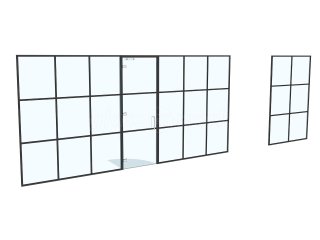 Capa College (Wakefield, West Yorkshire): T-Bar Black Metal Grid Glazing