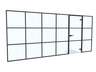 Career Makers Recruitment (Northern Quarter, Manchester): T-Bar Black Framed Glass Office Partition