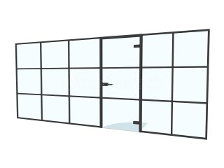 Career Makers Recruitment (Northern Quarter, Manchester): T-Bar Black Framed Glass Office Partition