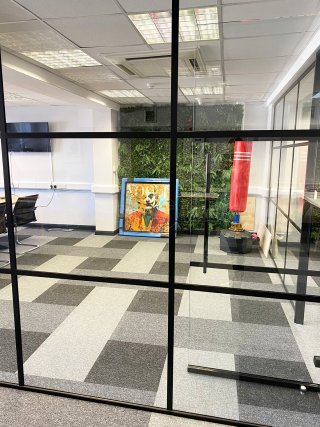 Centurion Estate Planning (Chichester, West Sussex): T-Bar Aluminium Black Framed Glass Corner Office