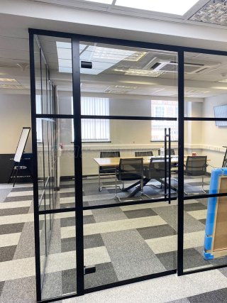 Centurion Estate Planning (Chichester, West Sussex): T-Bar Aluminium Black Framed Glass Corner Office