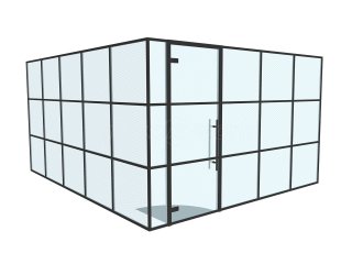 Centurion Estate Planning (Chichester, West Sussex): T-Bar Aluminium Black Framed Glass Corner Office
