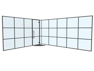 Centurion Estate Planning (Chichester, West Sussex): T-Bar Aluminium Black Framed Glass Corner Office