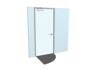 Clarke Building and Roofing Services (Exeter, Devon): Double Glazed Glass Office Partition With Integral Blinds