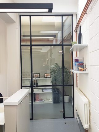 Cleveland & Co (Bermondsey, London): Black T-Bar Industrial Warehouse-Style Glazed Partitions