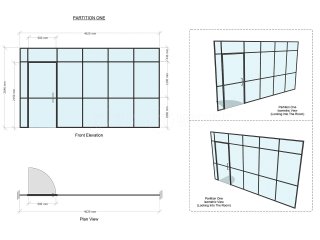 Cleveland & Co (Bermondsey, London): Black T-Bar Industrial Warehouse-Style Glazed Partitions