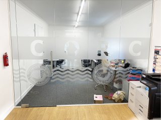 Confederation of Roofing Contractors (Brightlingsea, Essex): Glass Office Partition With White Track