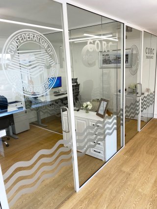 Confederation of Roofing Contractors (Brightlingsea, Essex): Glass Office Pods Using Laminated Acoustic Glass