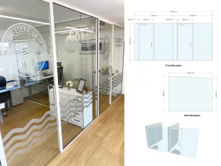 Confederation of Roofing Contractors (Brightlingsea, Essex): Glass Office Pods Using Laminated Acoustic Glass